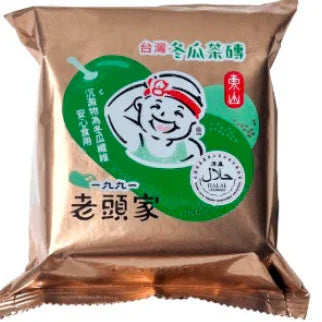 Emballage doré de thé glacé au melon d'hiver de Taiwan avec logo cartoon et certification halal