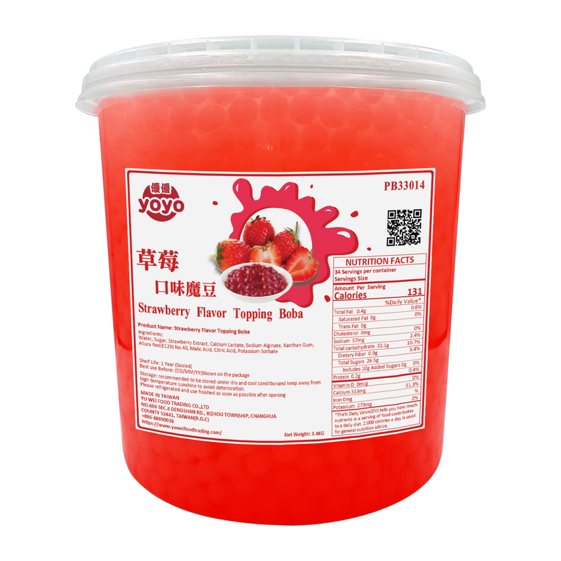 Strawberry Popping Boba