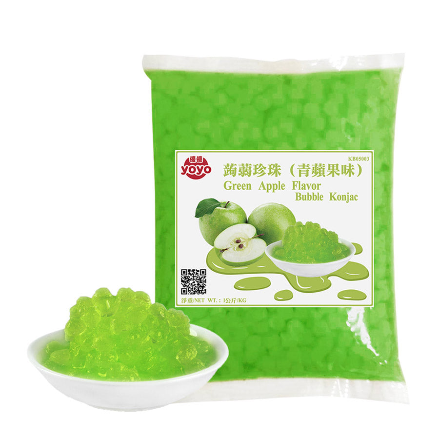 Box of 6 bags Green Apple Flavor Bubble Konjac KB05003