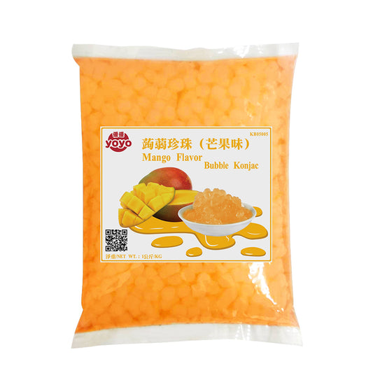Box of 6 bags Mango Flavor Bubble Konjac KB05005